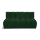  Manufacturer Color_Green -- Arc 60" Green Boucle Fabric Upholstered 2 pc Modular Sectional IMAGE 1