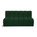 Meridian Arc Green Boucle Fabric 2 pc Modular Sectional IMAGE 1