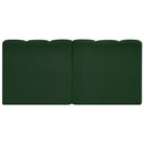 Meridian Arc Green Boucle Fabric 2 pc Modular Sectional IMAGE 3