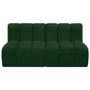  Manufacturer Color_Green -- Arc 60" Green Boucle Fabric Upholstered 2 pc Modular Sectional IMAGE 4