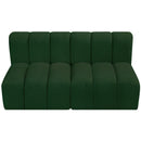  Manufacturer Color_Green -- Arc 60" Green Boucle Fabric Upholstered 2 pc Modular Sectional IMAGE 5