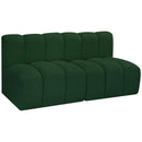  Manufacturer Color_Green -- Arc 60" Green Boucle Fabric Upholstered 2 pc Modular Sectional IMAGE 6