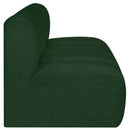  Manufacturer Color_Green -- Arc 60" Green Boucle Fabric Upholstered 2 pc Modular Sectional IMAGE 7