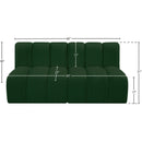  Manufacturer Color_Green -- Arc 60" Green Boucle Fabric Upholstered 2 pc Modular Sectional IMAGE 8