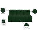  Manufacturer Color_Green -- Arc 60" Green Boucle Fabric Upholstered 2 pc Modular Sectional IMAGE 9