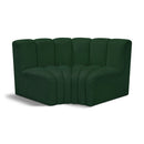  Manufacturer Color_Green -- Arc 60" Green Boucle Fabric Upholstered 2 pc Modular Sectional IMAGE 1