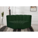  Manufacturer Color_Green -- Arc 60" Green Boucle Fabric Upholstered 2 pc Modular Sectional IMAGE 2