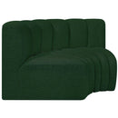  Manufacturer Color_Green -- Arc 60" Green Boucle Fabric Upholstered 2 pc Modular Sectional IMAGE 4
