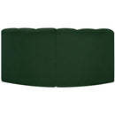  Manufacturer Color_Green -- Arc 60" Green Boucle Fabric Upholstered 2 pc Modular Sectional IMAGE 5