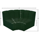  Manufacturer Color_Green -- Arc 60" Green Boucle Fabric Upholstered 2 pc Modular Sectional IMAGE 6
