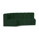  Manufacturer Color_Green -- Arc 84" Green Boucle Fabric Upholstered 3 pc Modular Sectional IMAGE 1
