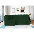  Manufacturer Color_Green -- Arc 84" Green Boucle Fabric Upholstered 3 pc Modular Sectional IMAGE 2