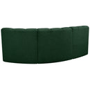 Manufacturer Color_Green -- Arc 84" Green Boucle Fabric Upholstered 3 pc Modular Sectional IMAGE 3