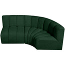  Manufacturer Color_Green -- Arc 84" Green Boucle Fabric Upholstered 3 pc Modular Sectional IMAGE 5