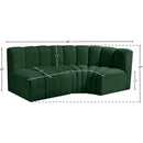  Manufacturer Color_Green -- Arc 84" Green Boucle Fabric Upholstered 3 pc Modular Sectional IMAGE 7