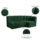 Manufacturer Color_Green -- Arc 84" Green Boucle Fabric Upholstered 3 pc Modular Sectional IMAGE 8