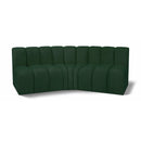  Manufacturer Color_Green -- Arc 86" Green Boucle Fabric Upholstered 3 pc Modular Sectional IMAGE 1