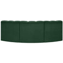  Manufacturer Color_Green -- Arc 86" Green Boucle Fabric Upholstered 3 pc Modular Sectional IMAGE 3