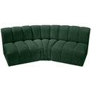  Manufacturer Color_Green -- Arc 86" Green Boucle Fabric Upholstered 3 pc Modular Sectional IMAGE 4