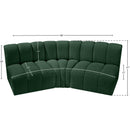  Manufacturer Color_Green -- Arc 86" Green Boucle Fabric Upholstered 3 pc Modular Sectional IMAGE 7