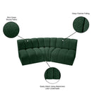  Manufacturer Color_Green -- Arc 86" Green Boucle Fabric Upholstered 3 pc Modular Sectional IMAGE 8