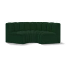  Manufacturer Color_Green -- Arc 80" Green Boucle Fabric Upholstered 3 pc Modular Sectional IMAGE 1