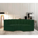  Manufacturer Color_Green -- Arc 80" Green Boucle Fabric Upholstered 3 pc Modular Sectional IMAGE 2
