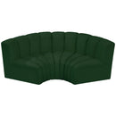  Manufacturer Color_Green -- Arc 80" Green Boucle Fabric Upholstered 3 pc Modular Sectional IMAGE 4