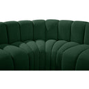  Manufacturer Color_Green -- Arc 80" Green Boucle Fabric Upholstered 3 pc Modular Sectional IMAGE 7