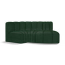  Manufacturer Color_Green -- Arc 70" Green Boucle Fabric Upholstered 3 pc Modular Sectional IMAGE 1