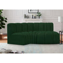  Manufacturer Color_Green -- Arc 70" Green Boucle Fabric Upholstered 3 pc Modular Sectional IMAGE 2