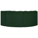  Manufacturer Color_Green -- Arc 70" Green Boucle Fabric Upholstered 3 pc Modular Sectional IMAGE 3