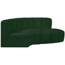  Manufacturer Color_Green -- Arc 70" Green Boucle Fabric Upholstered 3 pc Modular Sectional IMAGE 6