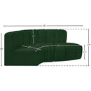  Manufacturer Color_Green -- Arc 70" Green Boucle Fabric Upholstered 3 pc Modular Sectional IMAGE 7