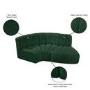  Manufacturer Color_Green -- Arc 70" Green Boucle Fabric Upholstered 3 pc Modular Sectional IMAGE 8