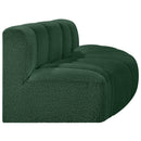  Manufacturer Color_Green -- Arc 77" Green Boucle Fabric Upholstered 3 pc Modular Sectional IMAGE 5