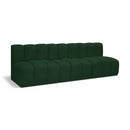  Manufacturer Color_Green -- Arc 89.5" Green Boucle Fabric Upholstered 3 pc Modular Sectional IMAGE 1