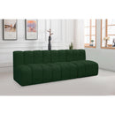  Manufacturer Color_Green -- Arc 89.5" Green Boucle Fabric Upholstered 3 pc Modular Sectional IMAGE 2