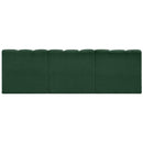 Meridian Arc Green Boucle Fabric 3 pc Modular Sectional IMAGE 3