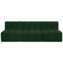  Manufacturer Color_Green -- Arc 89.5" Green Boucle Fabric Upholstered 3 pc Modular Sectional IMAGE 4