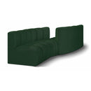  Manufacturer Color_Green -- Arc 108" Green Boucle Fabric Upholstered 4 pc Modular Sectional IMAGE 1