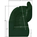  Manufacturer Color_Green -- Arc 108" Green Boucle Fabric Upholstered 4 pc Modular Sectional IMAGE 7