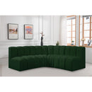  Manufacturer Color_Green -- Arc 103" Green Boucle Fabric Upholstered 4 pc Modular Sectional IMAGE 2