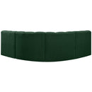  Manufacturer Color_Green -- Arc 103" Green Boucle Fabric Upholstered 4 pc Modular Sectional IMAGE 3