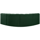 Meridian Arc Green Boucle Fabric 4 pc Modular Sectional IMAGE 3