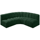  Manufacturer Color_Green -- Arc 103" Green Boucle Fabric Upholstered 4 pc Modular Sectional IMAGE 5