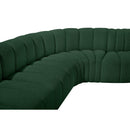  Manufacturer Color_Green -- Arc 103" Green Boucle Fabric Upholstered 4 pc Modular Sectional IMAGE 7