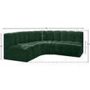 Meridian Arc Green Boucle Fabric 4 pc Modular Sectional IMAGE 8