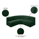  Manufacturer Color_Green -- Arc 103" Green Boucle Fabric Upholstered 4 pc Modular Sectional IMAGE 9