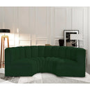  Manufacturer Color_Green -- Arc 88" Green Boucle Fabric Upholstered 4 pc Modular Sectional IMAGE 2